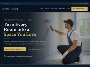Northline Painting homepage design preview